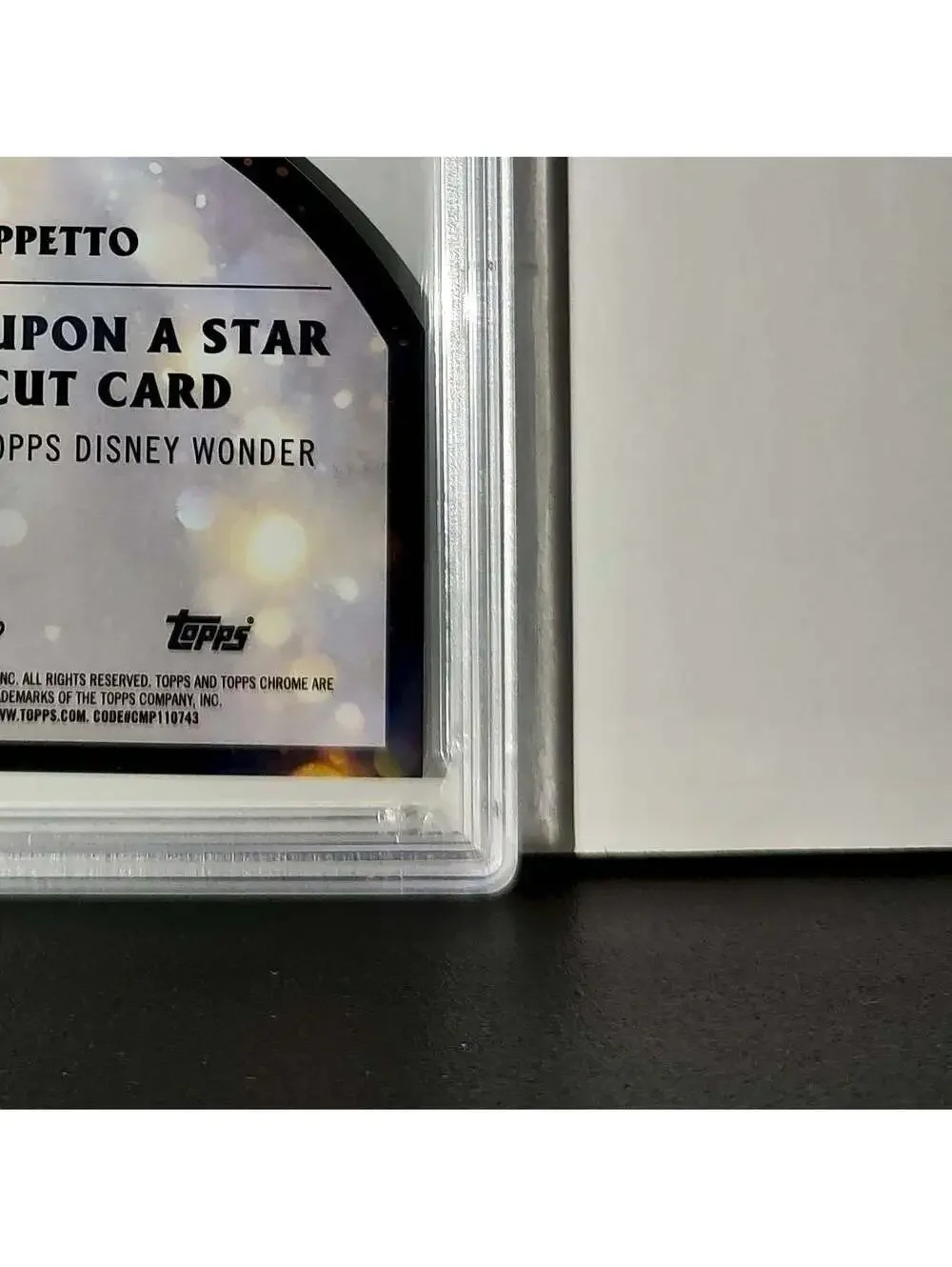 Geppetto 2025 Topps Chrome Disney #W-2 Wish Upon A Star Die Cut Pinocchio PSA 9